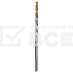 Сверло спиральное по металлу Denzel 5 х 132 мм, Р6М5, Golden Tip, удлиненное, фото2