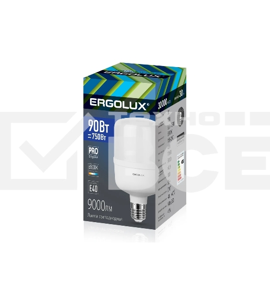 Лампа светодиодная ERGOLUX (14332) LED-HW-90W-E40-6K серия PRO
