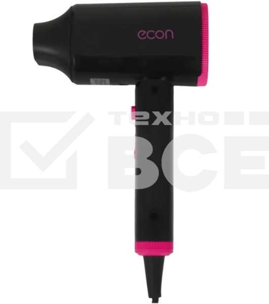 Фен ECON ECO-BH204D черный/розовый, 2000 Вт