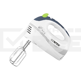 Миксер Centek CT-1104 (белый/серый) 280Вт, 5 скоростей+турбо, взбивание/замешивание