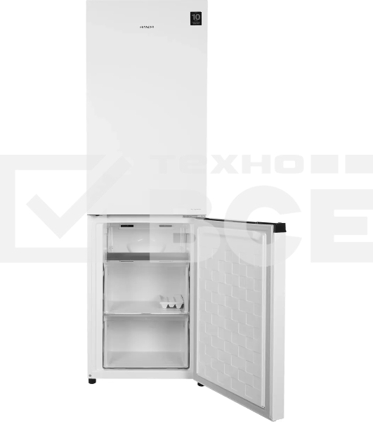 Холодильник Hitachi R-B410PUC6 PWH белый двухкамерный 215/105л морозилка снизу, No Frost