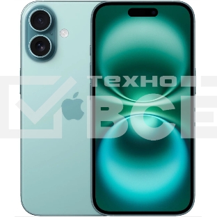 Смартфон Apple iPhone 16 A3287, 8/128Gb, бирюзовый