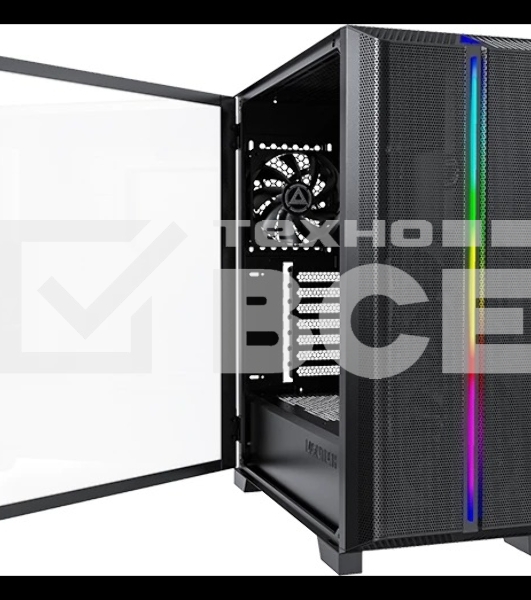 Компьютерный корпус Montech SKY ONE Lite черный без БП ATX 3x120mm 2xUSB3.0 1xUSB3.1 audio bott PSU