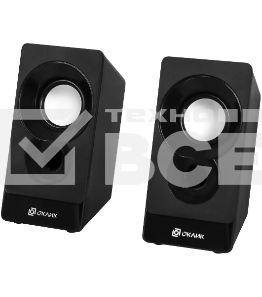 Колонки Oklick OK-165 2.0 черный 6Вт