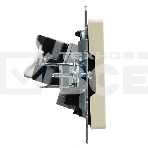 Розетка компьютерная двойная RJ11+RJ45 IEK BRITE РК/Т12-БрКр кат.5E бежевый, фото3