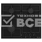 Газовая варочная поверхность Hotpoint HGMT 642 BL, независимая, черный, фото 1