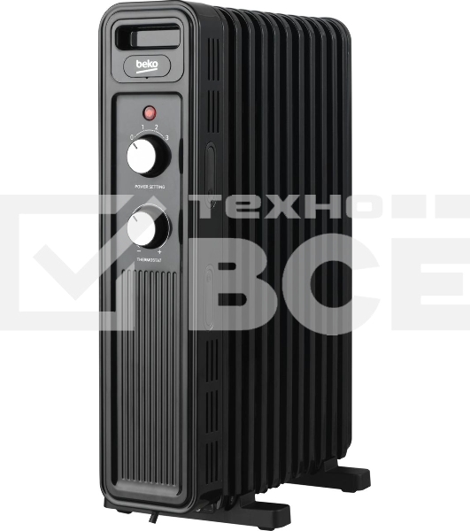 Радиатор масляный Beko Winter Range RHO 7323 B черный, 2300 Вт, 25 м2, термостат