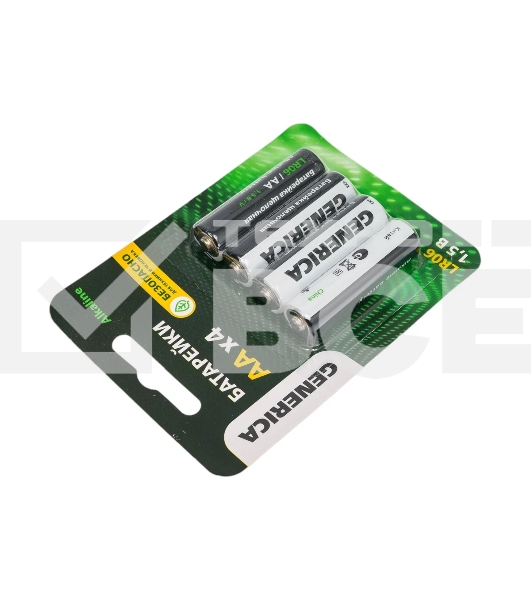 Батарейка щелочная Alkaline LR06/AA (4шт/блистер) GENERICA