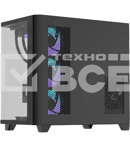 Компьютерный корпус AeroCool/Formula Crystal U2 черный без БП ATX 1xUSB 2.0 1xUSB 3.0 1xUSB3.1 audio bott PSU