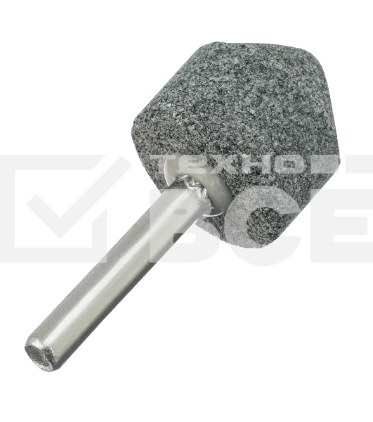 Шарошка абразивная Denzel конус, для дрели, 25 x 25 мм, хвостовик d6 мм, 63С