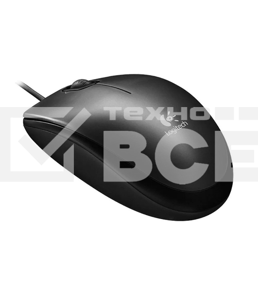 Мышь проводная Logitech M100/100R DARK/GREY (темно-серая/черная), 1000 dpi, USB, кнопки - 3