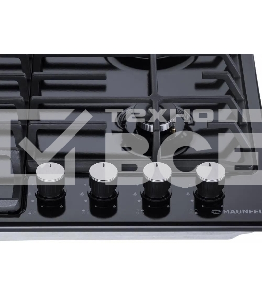 Газовая варочная панель Maunfeld EGHE.64.6CB/G, 4 конфорки, эмалированная сталь, черный