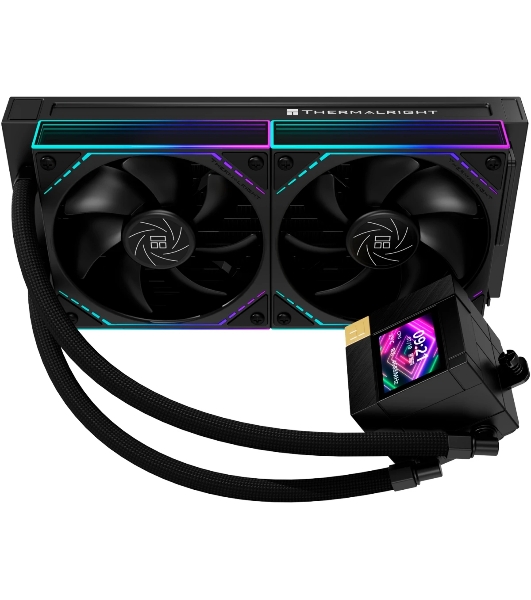 Система жидкостного охлаждения Thermalright Core Matrix 240 Vision (240мм, LED, Black, ARGB/Fans: 2x120мм, 68.9CFM, 28.2dBA, 2000RPM/Pump height 64.4мм, Rad thickness 27мм/S: 1700, 1200, 1851, 115X, AM5, AM4)