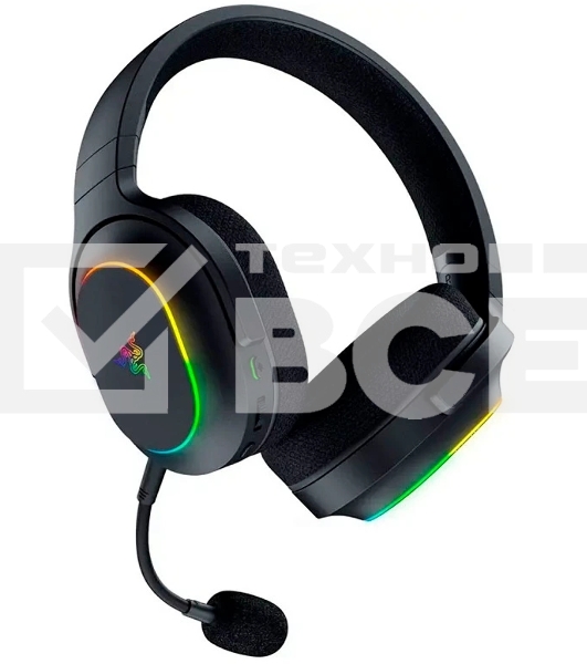 Гарнитура Razer Barracuda X Chroma чёрный, беспроводная, радиоканал, до 70 ч, съёмный микрофон, подсветка