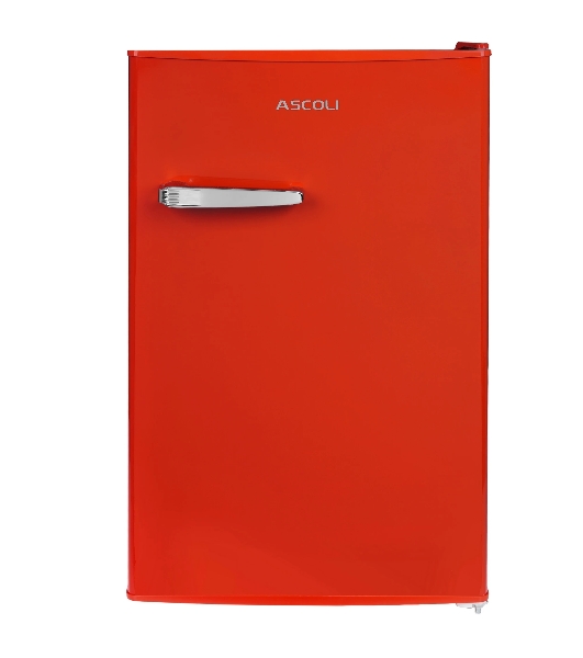 Холодильник Ascoli ADFRR90 красный однокамерный 85/15л морозилка сверху