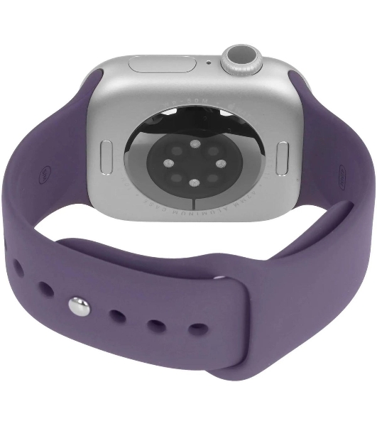 Смарт-часы Apple Watch Series 11 A3331 42мм корп.серебристый Sport Band рем.фиолетовый разм.брасл.:M/L (MEU74AF/A)