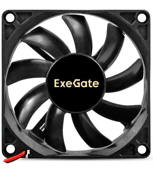 Вентилятор корпусной ExeGate EX08015S2P-24, 80 мм, 2500 об/мин, 30 дБ, 2-pin, без подсветки
