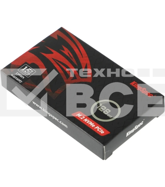 Накопитель SSD KingSpec NE-128, 128GB, PCIe 3.0 x4, M.2 2280, R/W 1800/600