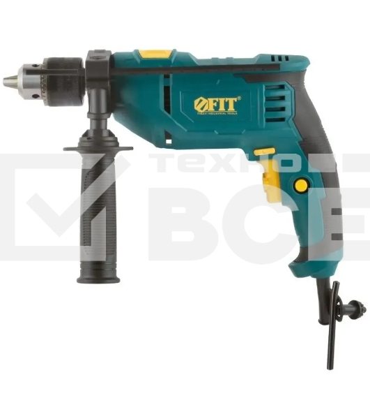 Дрель ударная FIT ID-800 800 Вт, 0-3000 об/мин, КлП 13 мм, 1,85 кг, рез. накл., коробка