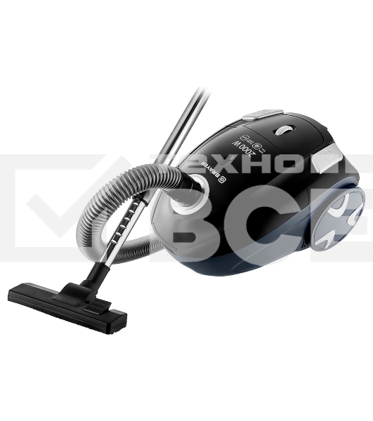 Мешковый пылесос BRAYER BR4225, 2000 Вт, 2.5 л, всасыв 350 Вт, черный