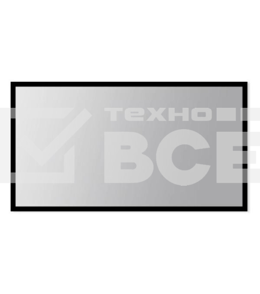 Экран для проектора S'OK SCFRV-298x168G 135' 16:9 на бархатной раме, High Contrast Gray, черная рама