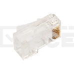 Коннектор Lanmaster TWT-PL45-8P8C/JR100, UTP кат.5E RJ45 прозрачный (упак.:100шт), фото 1
