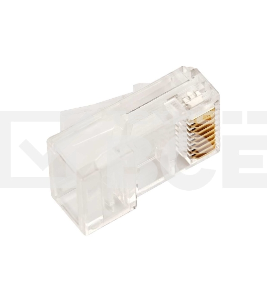 Коннектор Lanmaster TWT-PL45-8P8C/JR100, UTP кат.5E RJ45 прозрачный (упак.:100шт)