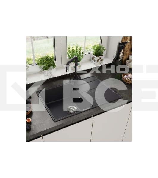 Кухонная мойка Maunfeld Lacrima 750 MFQS-750B черный