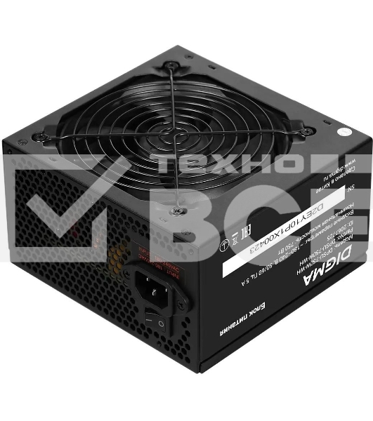 Блок питания Digma DPSU-750W-WH RTL, 750Вт, 80 PLUS, 120мм, черный