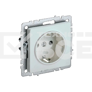 Розетка 1-местная IEK BRITE 16А РС14-1-0-БрЖ с заземлением, с защитными шторками, 16А, жемчуг
