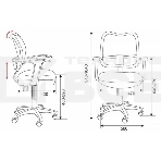 Кресло компьютерное Бюрократ CH-W797/PK/TW-13A TW-13A розовый, спинка сетка, сиденье розовый, колеса белый/розовый, пластик белый, фото13