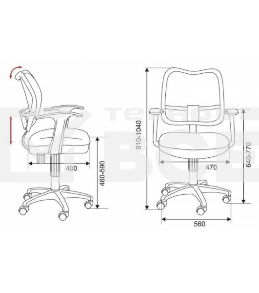 Кресло компьютерное Бюрократ CH-W797/PK/TW-13A TW-13A розовый, спинка сетка, сиденье розовый, колеса белый/розовый, пластик белый