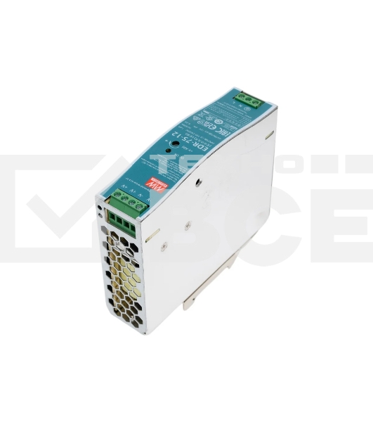 Блок питания AC-DC, 75Вт, вход 90-264V AC, 47-63Гц,127-370В DC, выход 12В,6.3A, рег. вых 12-14В, в кожухе на DIN-рейку