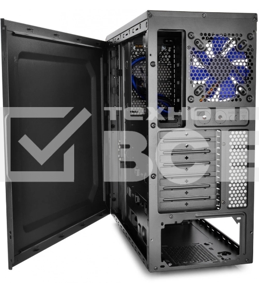 Компьютерный корпус Deepcool TESSERACT BF (one black fan) без БП, черный, ATX