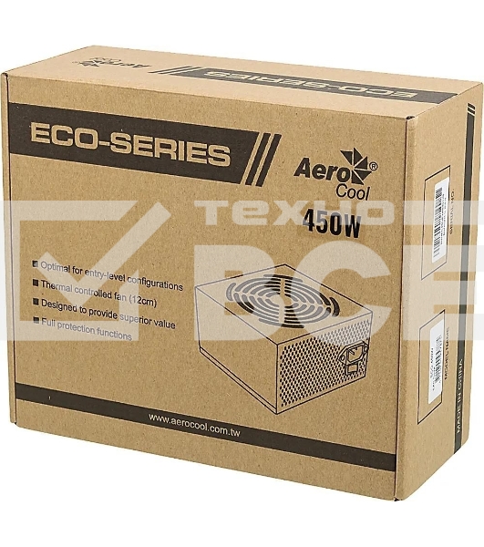 Блок питания Aerocool/Formula ECO-450W, 450Вт, 120мм, серебро