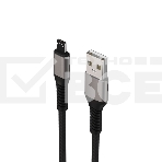 Дата-кабель Maxvi MC-21M USB-MicroUSB 2.4А, 1м, black-grey, фото5