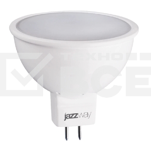 Лампа светодиодная JazzWay PLED-ECO-JCDR 5Вт 3000К теплый белый GU5.3 400лм 220-240В