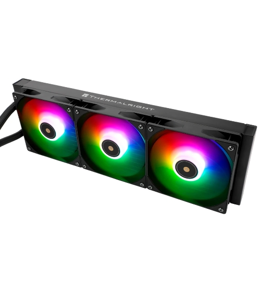 Система жидкостного охлаждения Thermalright Core Vision 360 (360mm, LED, Black, ARGB/Fans: 3x120mm, 72.37CFM, 27.7dBA, 2000RPM/Pump height 66mm, Rad thickness 27mm/S: 1700, 1200, 1851, 115X, 2011, 2066, AM5, AM4)