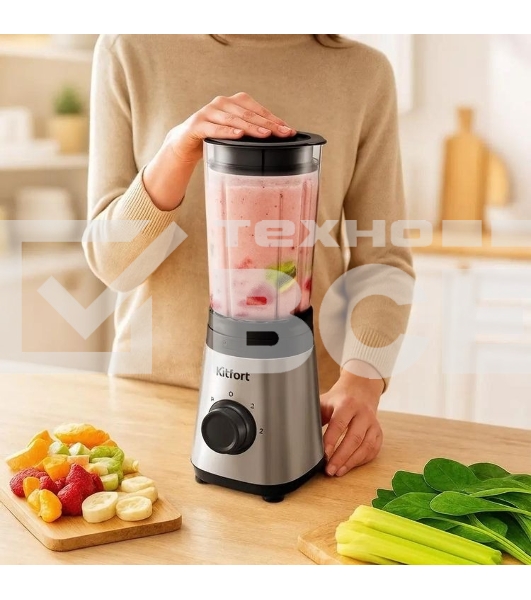 Блендер стационарный Kitfort КТ-3570 305Вт нержавеющая сталь/черный