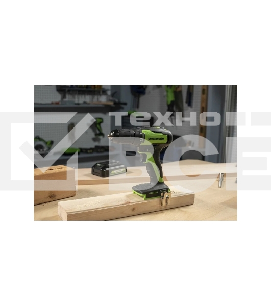 Дрель-шуруповерт GreenWorks GD24DD35, Аккумуляторная, без АКБ и ЗУ