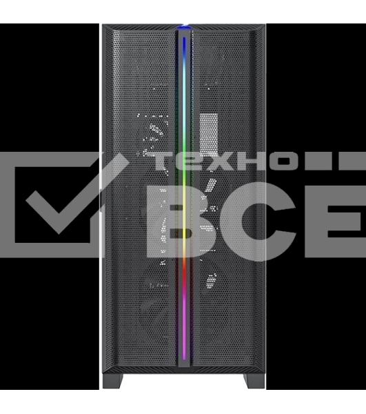 Компьютерный корпус Montech SKY ONE Lite черный без БП ATX 3x120mm 2xUSB3.0 1xUSB3.1 audio bott PSU