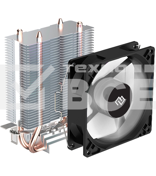 Кулер для процессора Digma D-CPC110-PWM1 черный, 90 мм, алюминий/медь, 2200 об/мин, 23 дБ, 4 pin, 110 Вт, 130 мм