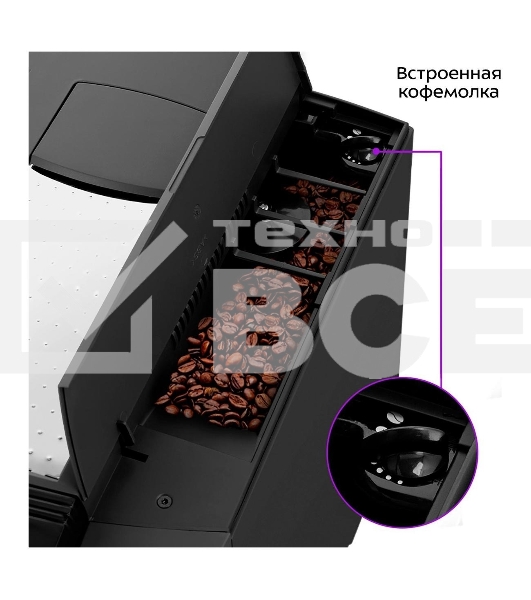 Кофемашина Kitfort КТ-7320 1400Вт серебристый/черный