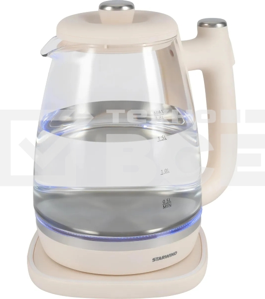Чайник электрический Starwind SKG4042 1.8л. 1800Вт слоновая кость корпус: стекло