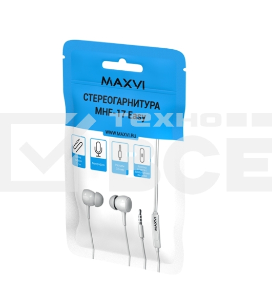 Стереогарнитура Maxvi MHF-17 Easy белый