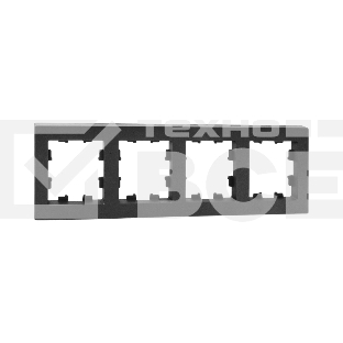 Рамка Эпика 4 - местная EKF UP1-FPB-04 черная, пластик