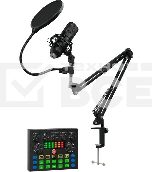 Микрофон проводной Оклик SM-600G 2.5м черный