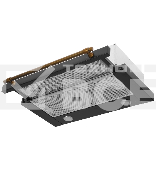 Вытяжка встраиваемая Korting KHP 6617 RN черный/бронзовый, 60 см, 650 куб. м/ч, 58 дБ