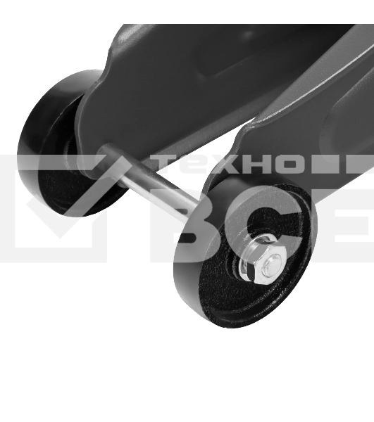 Домкрат гидравлический подкатной с фиксатором Denzel 2,8 т, 135-385 мм 51155