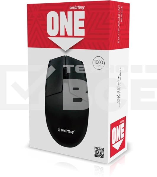 Мышь беспроводная SMARTBUY (SBM-203AG-K) ONE 203AG-K черный